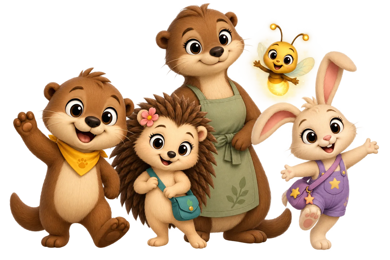 Nilo, Tika, Mama Nela, Lumi and Pip together